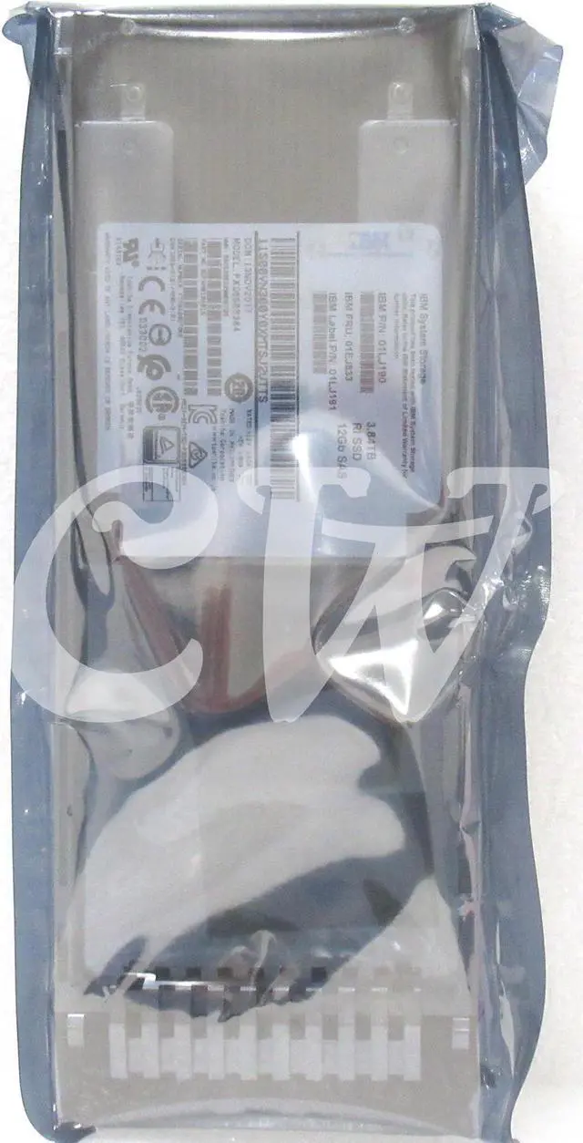 Alt view image 2 of 2 - 0-HOURS IBM V3700 01EJ833 01LJ191 01LJ190 3.84TB 12G 2.5" SAS Solid State Drive