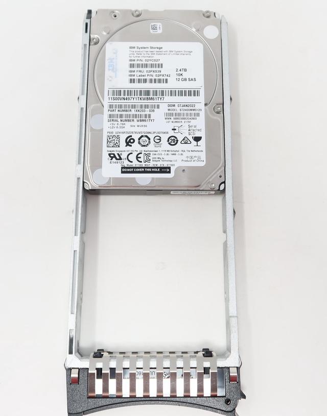 IBM 02PX539 02YC027 02PX742 V5000 2.4TB 10k 12GB 2.5