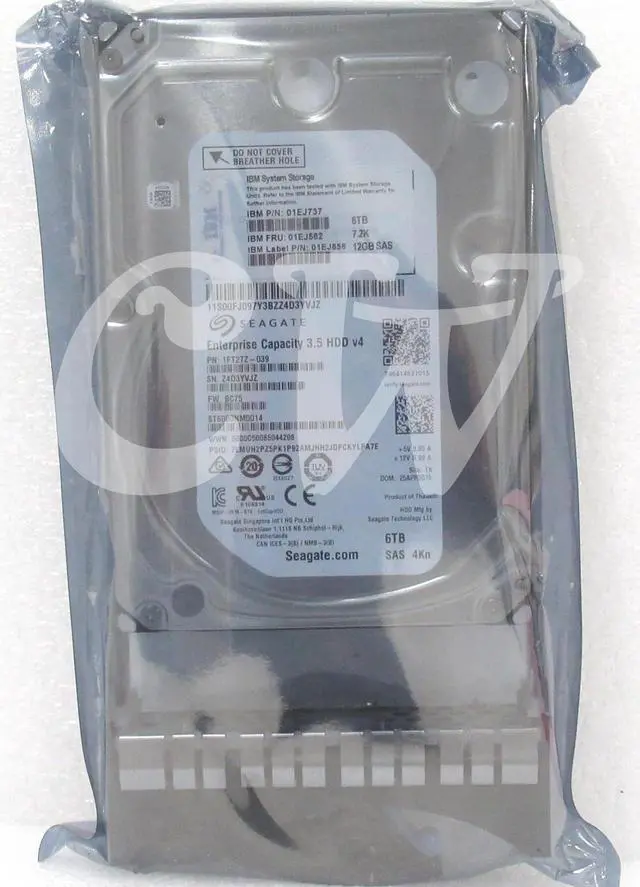 Alt view image 2 of 2 - 01EJ582 01EJ737 01EJ856 IBM 6TB 7200RPM 12Gbps 3.5" SAS SERVER HDD Hard Drive