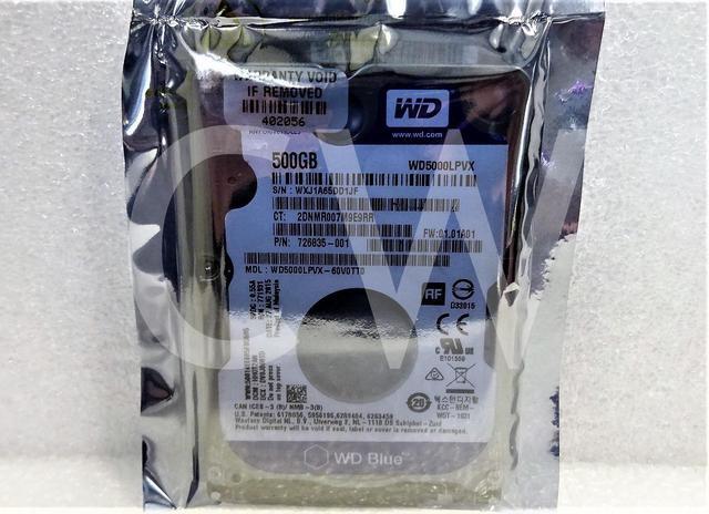 Alt view image 2 of 2 - WD5000LPVX Western Digital BLUE 500GB 5.4K 6G 2.5" SATA Hard Drive (WD5000LPVX)