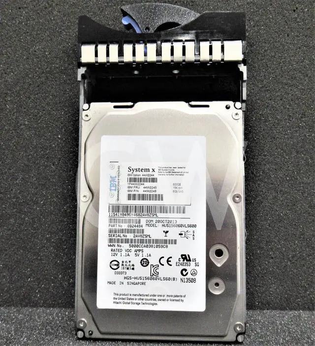 Alt view image 3 of 3 - 0-HOURS IBM 44W2244 44W2245 44W2248 600GB 15000RPM 6Gbps 3.5" SAS Hard Drive