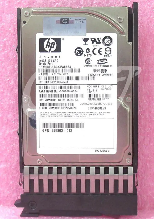 Alt view image 2 of 2 - 432320-001 431954-003 DG146ABAB4 HP 146GB 10K RPM 3Gbps 2.5" SAS HDD Hard Drive