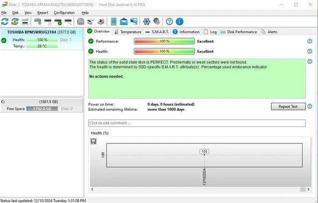 Alt view image 3 of 3 - KFV6V Dell 3.84TB SAS 2.5" G14-G16 12G SED RI SSD Solid State Drive KPM5WRUG3T84
