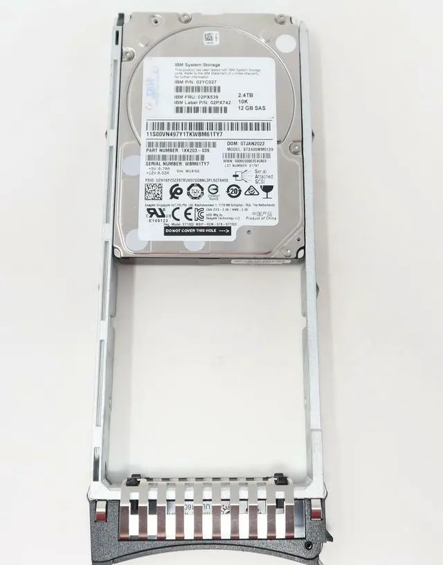 Alt view image 2 of 2 - 1XK203-039 IBM ST2400MM0129 V5000 2.4TB 10k 12GB 2.5" SAS Hard Drive