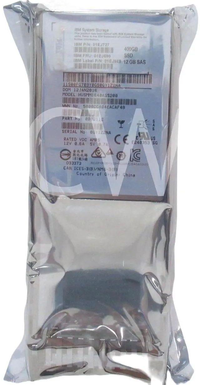 Alt view image 2 of 2 - 0B32112 IBM HUSMM1640ASS200 400GB 12Gbps 2.5" SAS Solid State Drive