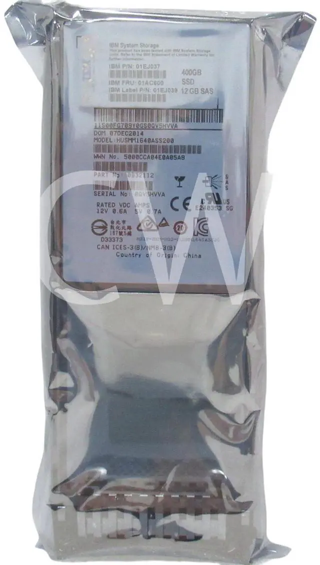 Alt view image 2 of 2 - 0B32112 HUSMM1640ASS200 IBM 400GB MLC 12Gb/s 2.5" SAS Solid State Drive (SSD)