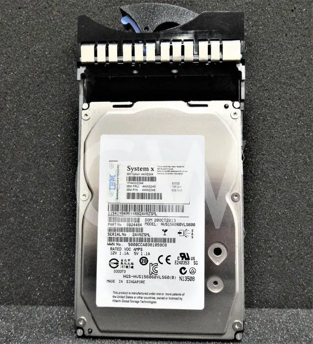 Alt view image 2 of 2 - 0B24484 HUS156060VLS600 IBM 600GB 15000RPM 6Gbps 3.5" SAS Hard Drive