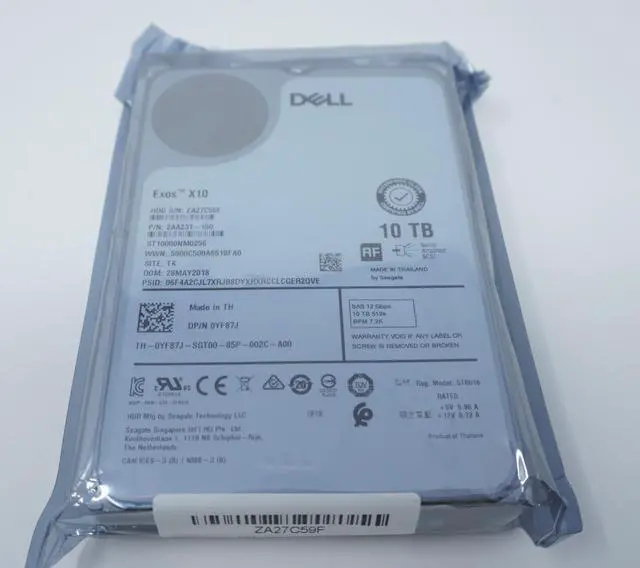 Main image of ST10000NM0256 Dell EXOS X10 10TB 7.2K RPM 12Gb/s 3.5" SAS HDD