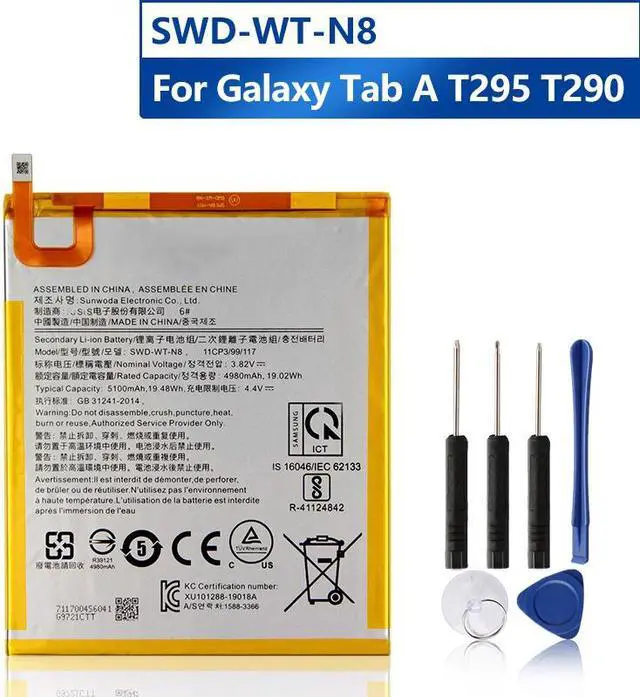 Main image of Replacement Battery for Samsung Galaxy Tab A 8.0" 2019 Tablet Battery, SM-T290 T295, SWD-WT-N8