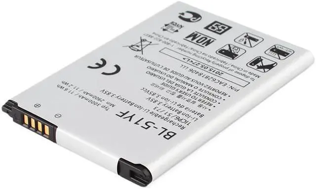 Alt view image 4 of 7 - LG Optimus G4 Internal Replacement Battery, H810 H811 H815 LS991 US991 VS986, BL-51YF,  3000mAh, Sliver