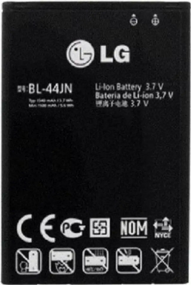 Main image of LG Optimus Zone E400 E612 L3 L5 Replacement Battery, VS700 P970, BL-44JN, 1540mAh