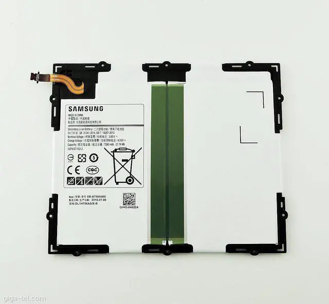 Main image of Replacement Battery for Samsung Tab A 10.1" Tablet with Tools, SM-T580 T585, EB-BT585ABE, 7300mAh
