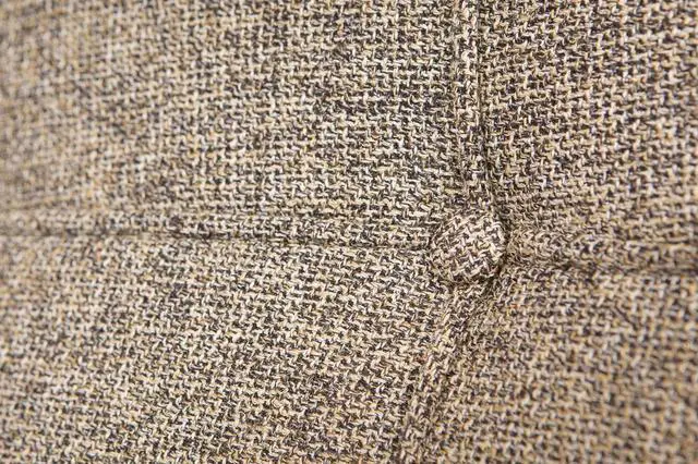 Alt view image 11 of 12 - LeisureMod Bellefonte Mid-Century Pavilion Accent Ottoman in Oatmeal Wool