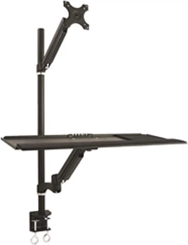 Main image of TygerClaw TYDS10019BLK SINGLE Extending Arms Monitor Desk / Sit-stand Workstation