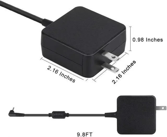 Alt view image 3 of 7 - 26W AC Charger Fit for Samsung 11.6" Chromebook 3 2 XE500C13 PA-1250-98 XE303C12 XE501C13 500C 503C XE503C12 XE503c32 Laptop Power Adapter Supply Cord