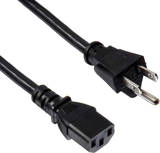 Alt view image 7 of 10 - Monoprice 1ft 16AWG Power Cord Cable w/ 3 Conductor PC Power Connector Socket, 13A (NEMA 5-15P to IEC-320-C13)