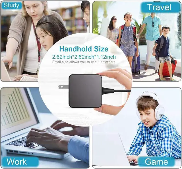 Alt view image 4 of 7 - Dexpt 65W 45W AC Charger Fit for Lenovo IdeaPad L340 L340-15 L340-17 L340-15API L340-15IWL Touch L340-17API L340-17IWL C340 C340-14 C340-15 Laptop Power Supply Adapter Cord UL Listed