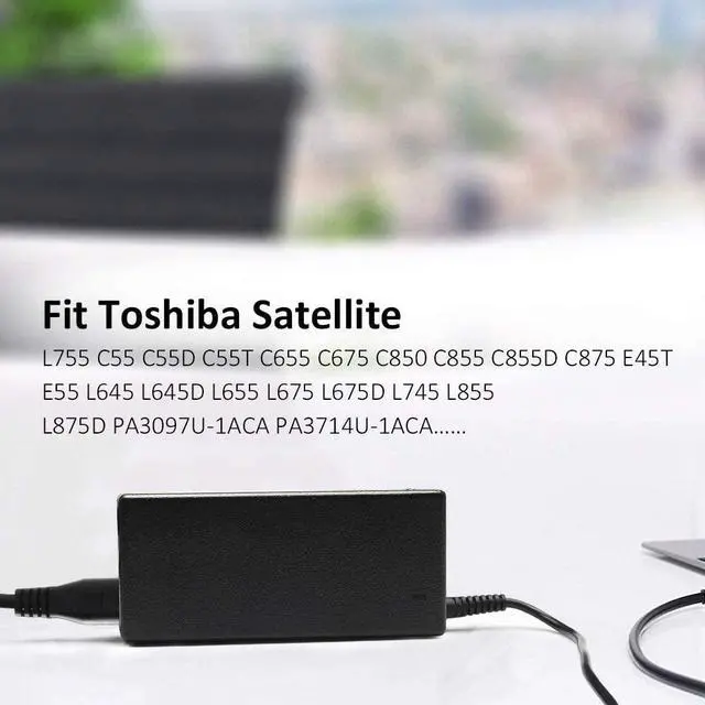 Alt view image 5 of 7 - New 65W PA3917U-1ACA PA3714U-1ACA PA3715U-1ACA Ac Laptop Adapter Charger for Toshiba Satellite C55 C655 C850 C50 C855 P50 C855D C55D S55;Satellite Radius 11 14 15 Power Supply with Cord[19V 3.42A]
