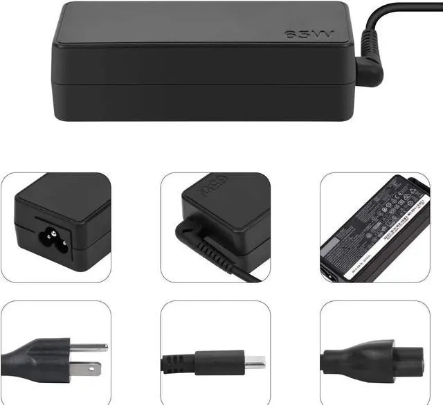 Alt view image 4 of 5 - 65W USB C AC Charger Fit for Lenovo ThinkPad P51S P52S TP25 T570 T580 T580P T590 ADLX65YDC3A ADLX65YCC3A ADLX65YLC3A Type C Laptop Power Supply Adapter Cord