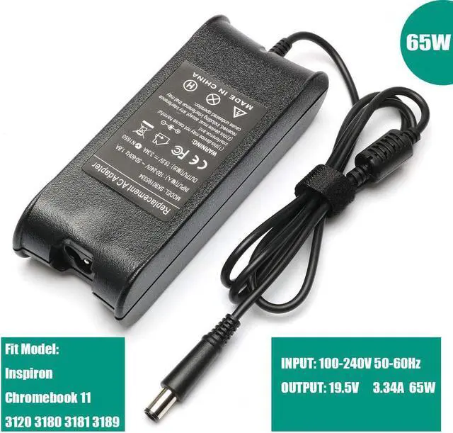 Alt view image 3 of 7 - 65W AC Adapter Charger Replacement for DELL Inspiron 15 1564 1501 1520 1521 1525 1526 1546 3520 3521 3531 3537 3541 3542 5542 5543 5545 5547 5548 5580 7547 7548 15R SE 7520 5520 5521 Laptop Power Cord