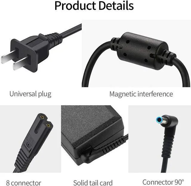 Alt view image 4 of 7 - 45W Laptop Charger for HP 14 inch Laptop 14-DK 14-DQ 14-DF 14-DH 14-DS 14-AC 14-AK 14-AL 14-BA Series 14-DF0023CL 14-DF0018WM 14-DK0731MS 14-DK1025WM 14-DS0040NR 14-DK1022wm Power Adapter