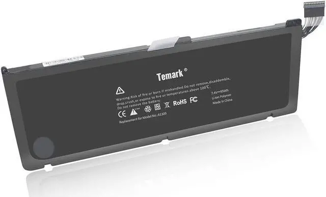 Alt view image 5 of 6 - Replacement Laptop Battery A1309 Compatible with MacBook Pro 17inch A1297 (Only fit Early 2009 Mid2009 Mid2010 Version) MB604/A MC226/A MC024/A (10800mah)