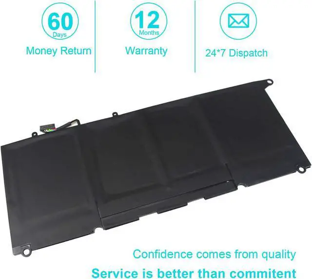 Alt view image 6 of 7 - XPS 13 9350 9343 JD25G 90V7W Battery for Dell XPS13 XPS 13 9343 9350 P54G JHXPY JHXPY53 5K9CP DIN02 090V7W 0DRRP RWT1R 0RWT1R 0N7T6 XPS13D-9343-1708 13D-9343-3708 13-9350-D1508G