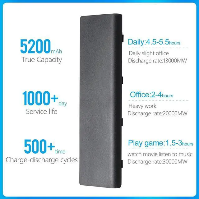 Alt view image 5 of 6 - P106 P109 710417-001 Laptop Battery for HP PI06 P106 710416-001 Envy Pavilion TouchSmart 14 15 17 Notebook HP Pavilion 17 17-e016dx 17-e037cl 17-e049wm 17-e079nr 17-e146us Laptop Notebook