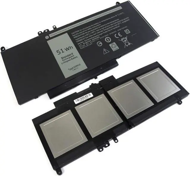 Alt view image 3 of 7 - 7.4V 51Wh Type G5M10 Laptop Battery Compatible with Dell Latitude E5450 E5550 E5250 15.6 inch 8V5GX R9XM9 WYJC2 1KY05 080-854-0066 0WYJC2 451-BBLN Standard Rechargeable 4-Cell Li-Polymer Battery New