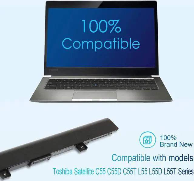 Alt view image 5 of 6 - PA5185U-1BRS Laptop Battery Replacement for Toshiba Satellite C55T C55 C55D C55-B5200 C55-B5270 C55D-B5310 L55 L55D L55T PA5186U-1BRS PA5184U-1BRS Series Notebook