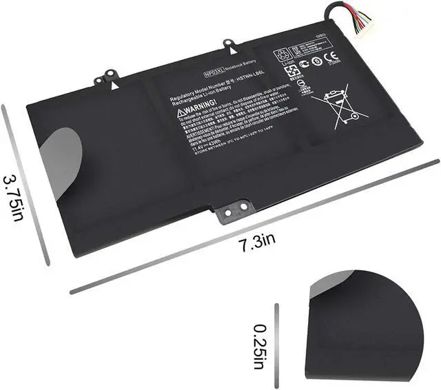 Alt view image 2 of 6 - NP03XL 761230-005 Laptop Battery for HP Envy X360 15-U011DX 15-U010DX 15-U110DX 15T-U100 15-U111DX 15- U483CL 15-U493CL Pavilion X360 13-A010DX 13-A012DX 13-A013CL 13-A110DX - 12 Month Warranty