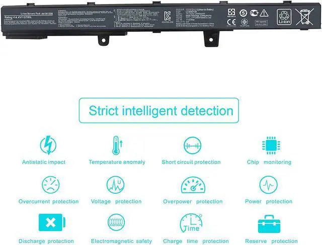 Alt view image 5 of 6 - A31N1319 A41N1308 Laptop Battery for Asus X551M X551MA X551C X551 X551CA X551MAV-RCLN06 X551MAV-HCL1201E X551MAV-HCL1103E X551MAV-EB01-B D550M D550MA D550MA-DS01 X451 X451C X451CA