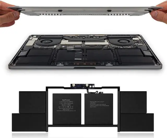 Alt view image 5 of 7 - BatPower A1820 Replacement Laptop Battery for Apple Late 2016 Mid 2017 MacBook Pro 15-inch Touch Bar A1707 EMC 3072 EMC 3162 Battery MacBook Pro 15" Touch Bar A1707 Apple A1820 Battery 76Wh