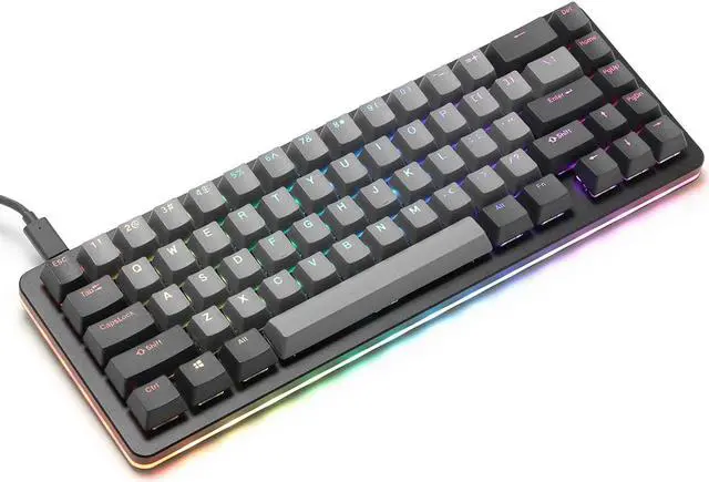 Alt view image 3 of 7 - Drop ALT Mechanical Keyboard  65% (67 Key) Gaming Keyboard, Hot-Swap Switches, Programmable Macros, Backlit RGB LED, USB-C, Doubleshot PBT, Aluminum Frame (Kaihua Box White, Black)