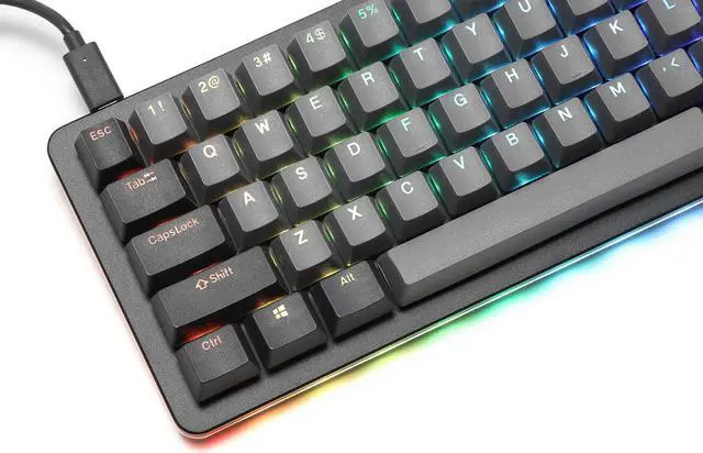 Alt view image 4 of 7 - Drop ALT Mechanical Keyboard  65% (67 Key) Gaming Keyboard, Hot-Swap Switches, Programmable Macros, Backlit RGB LED, USB-C, Doubleshot PBT, Aluminum Frame (Kaihua Box White, Black)