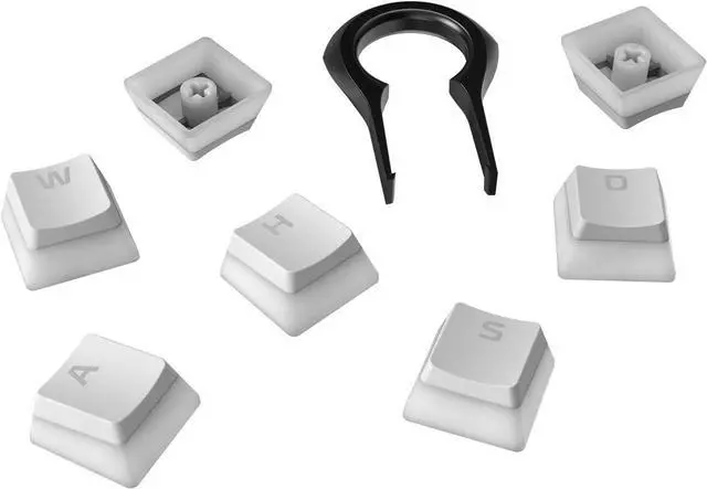 Alt view image 5 of 7 - HyperX Pudding Keycaps - Double Shot PBT Keycap Set with Translucent Layer, for Mechanical Keyboards, Full 104 Key Set, OEM Profile, English (US) Layout - White