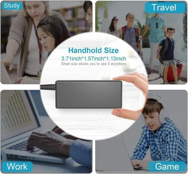 Alt view image 5 of 5 - 45W Laptop Charger for Lenovo IdeaPad S145 S340 Laptop Supply Adapter Power Cord