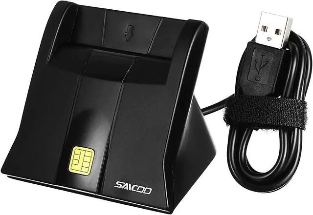 Alt view image 3 of 4 - Saicoo DOD Military USB Common Access CAC Smart Card Reader, Compatible with Mac Os, Win (Vertical Version)