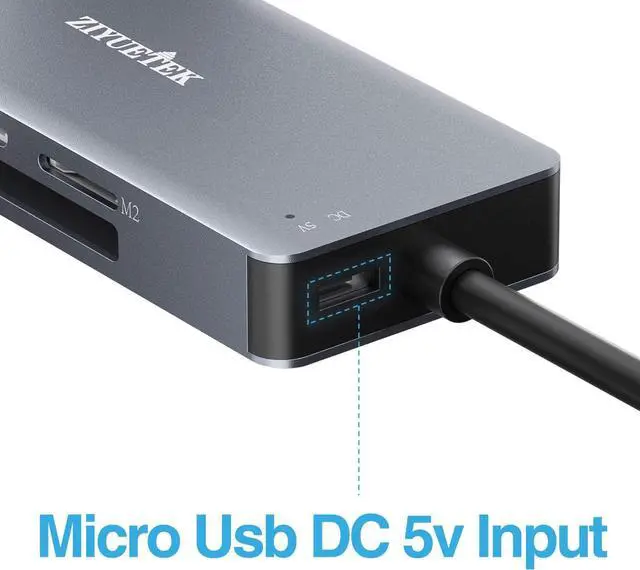 Alt view image 6 of 7 - CF Card Reader USB 3.0 to Compact Flash Memory Card Reader Adapter 5Gbps Read 5 Cards Simultaneously for SDXC SDHC SD Micro SDXC Micro SD Micro SDHC M2 MS CF and UHS-I Card (Grey)