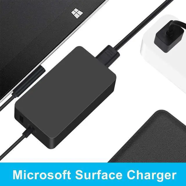 Alt view image 2 of 6 - Surface Charger 65W Power Supply Adapter Charger Compatible Microsoft Surface Pro 3 4 5 6 7 8 X Microsoft Surface Laptop 4/3/ 2/1 Surface Book Surface Go 1 2 with USB Port