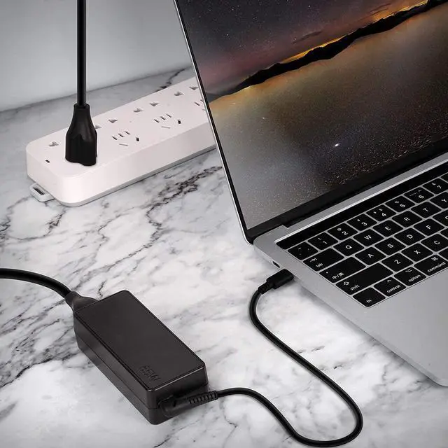 Alt view image 5 of 5 - 65W USB C AC Charger Fit for Lenovo ThinkPad P51S P52S TP25 T570 T580 T580P T590 ADLX65YDC3A ADLX65YCC3A ADLX65YLC3A Type C Laptop Power Supply Adapter Cord