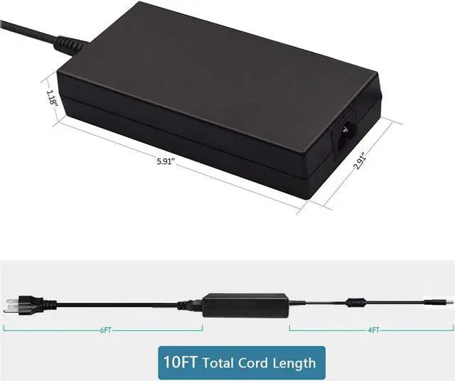 Alt view image 3 of 5 - 180W 19.5V 9.23A AC Power Adapter Charger Cord fit for Dell Alienware 15 R3 M14X M15X Precision 7510 Precision 17 7710 M4600 M4700 M4800 74X5J JVF3V DA180PM111 Laptop