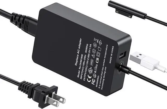 Main image of ONELH Surface Laptop Charger, Compatible with Microsoft Surface Power Adapter for Surface Pro 3/4/5/6/7/X, Surface Laptop 2/3/4, Surface Go 2, Surface Book 2, Surface Laptop Go