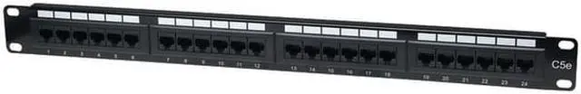 Alt view image 5 of 9 - Intellinet Cat5e Patch Panel, 24-Port, UTP, 1U, Black