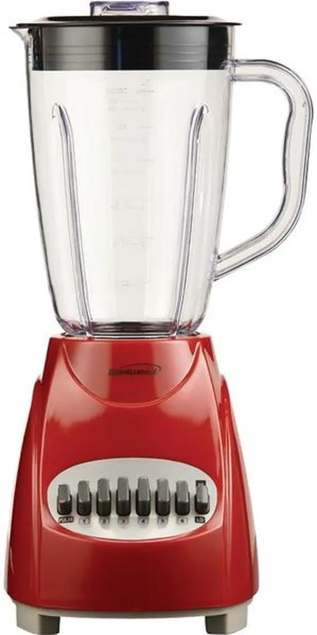 Main image of Brentwood Appliances JB-220R 50-Ounce 12-Speed + Pulse Electric Blender with Plastic Jar (Red)