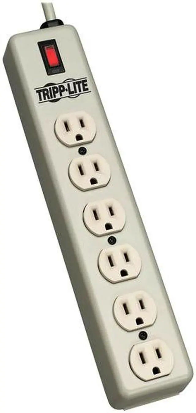 Alt view image 3 of 5 - Tripp Lite Waber Power Strip Metal 5-15R 6 Outlet 5-15P 15' Cord