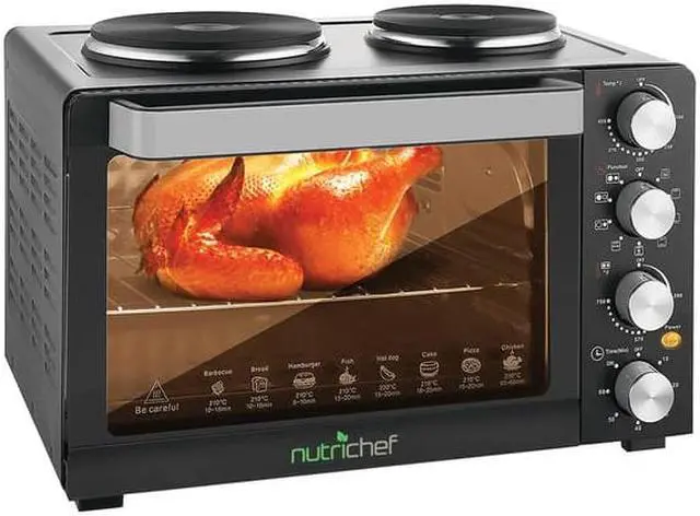 Alt view image 10 of 11 - Nutrichef PKRTO28 pkrto Rotisserie Cooker and Dual Hotplates
