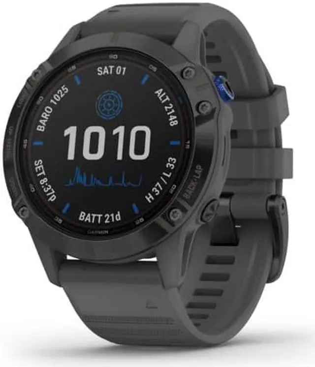 Alt view image 18 of 19 - Garmin FENIX6SOLBKS GARMIN FENIX 6 PRO SOLAR WATCH