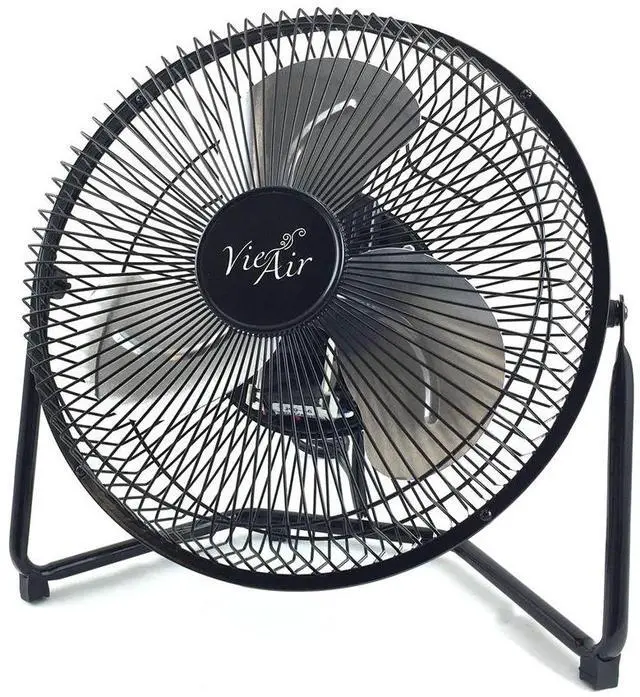 Alt view image 2 of 11 - Vie Air 9" High Velocity Tilting 3 Speed Metal Floor Fan