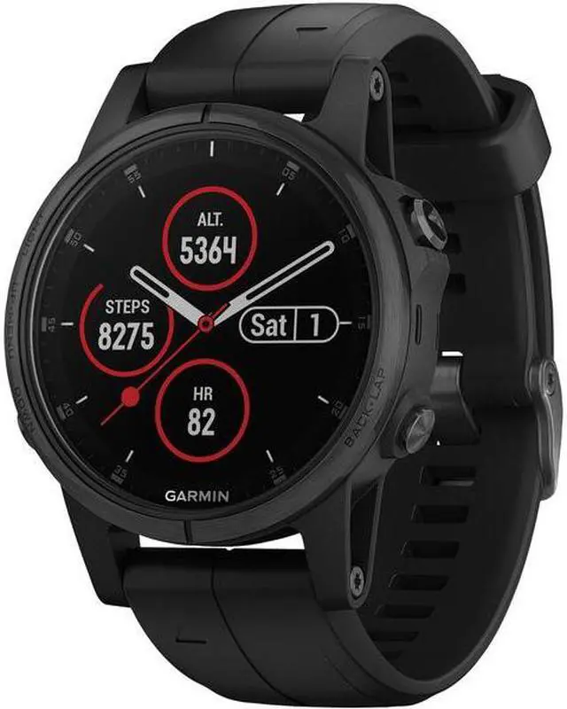 Alt view image 8 of 16 - Garmin Fenix 5S Plus Sapphire Multisport GPS Smartwatch White with Carrara White Band